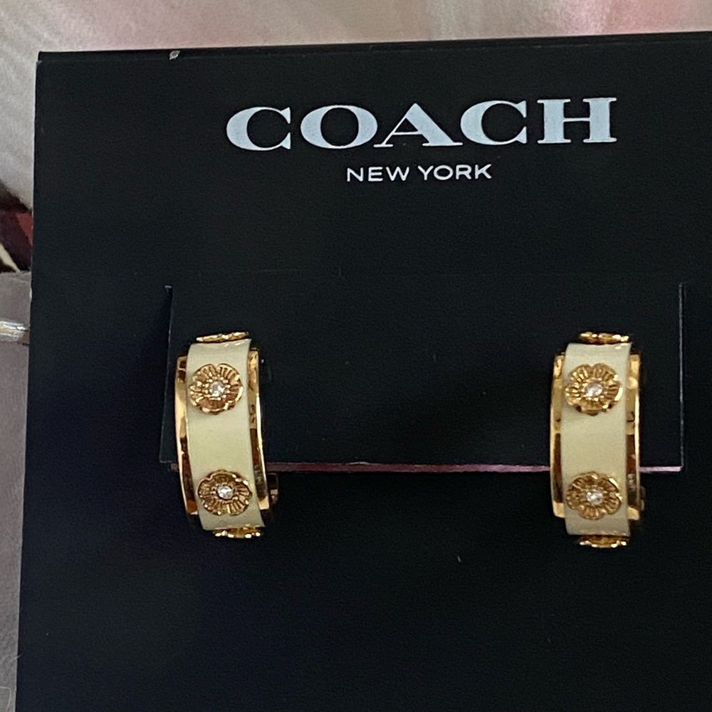 CO Gold Earrings Elegant Huggie Style